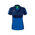 Erima Sport-Polo Six Wings (100% Polyester, tailored cut, quick-drying) royal blue/navy blue Women